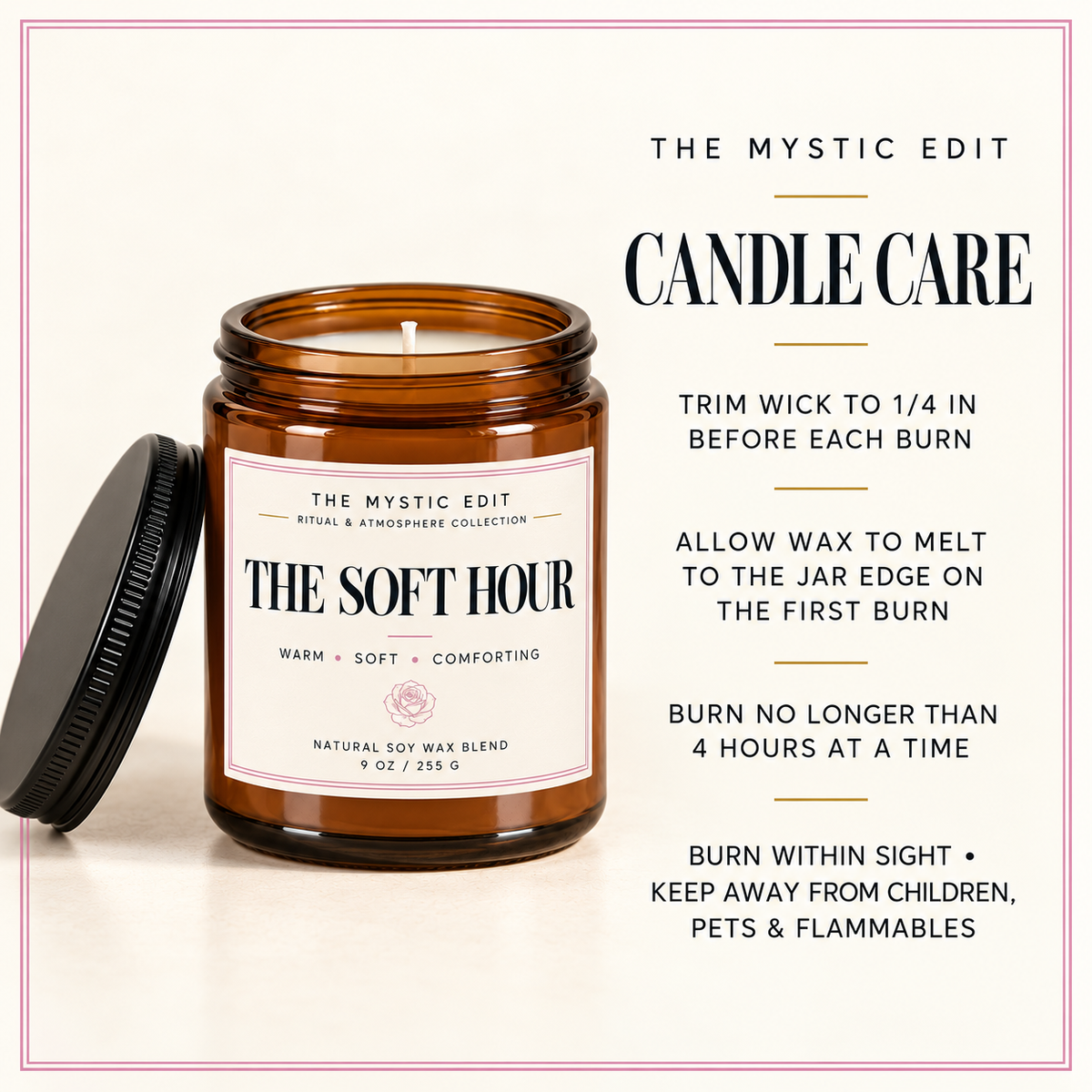 The Soft Hour Soy Candle – 9 oz