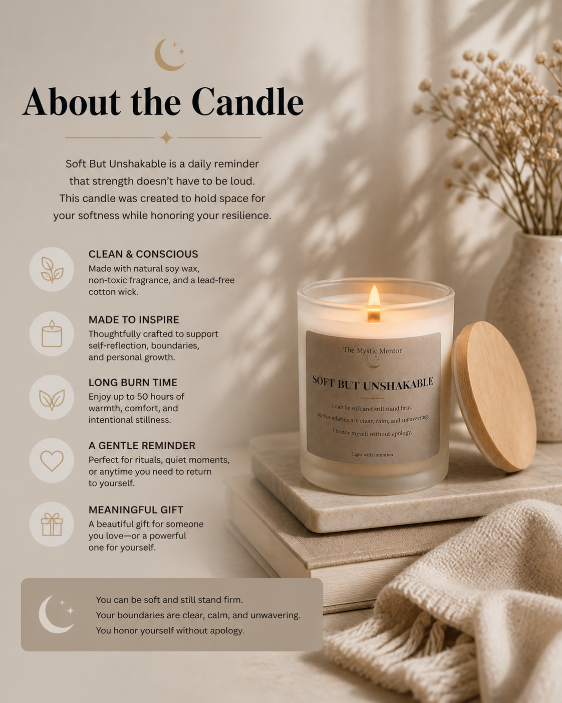 Soft But Unshakable Candle