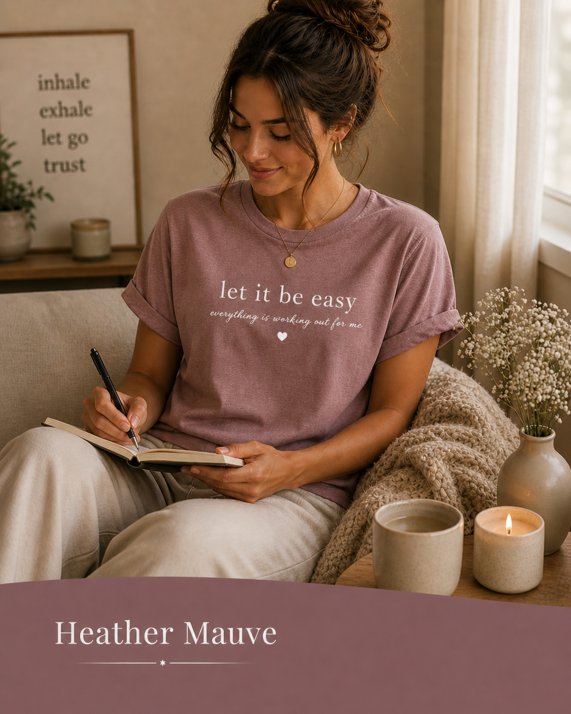Let It Be Easy Tee – Minimal Inspirational Graphic T-Shirt