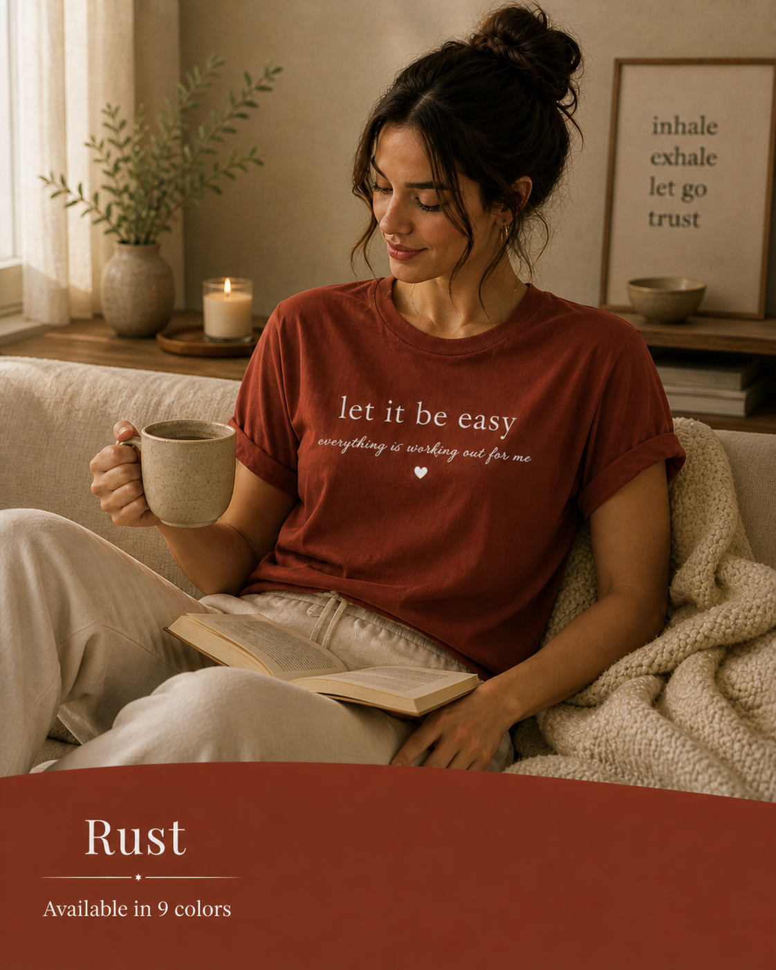 Let It Be Easy Tee – Minimal Inspirational Graphic T-Shirt