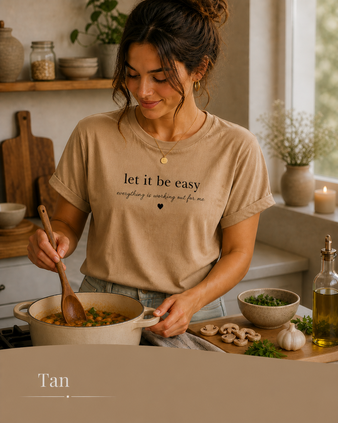 Let It Be Easy Tee – Minimal Inspirational Graphic T-Shirt