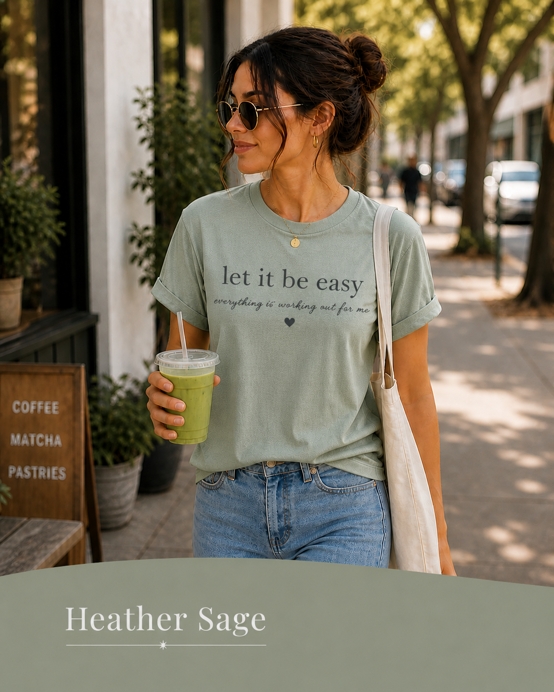 Let It Be Easy Tee – Minimal Inspirational Graphic T-Shirt