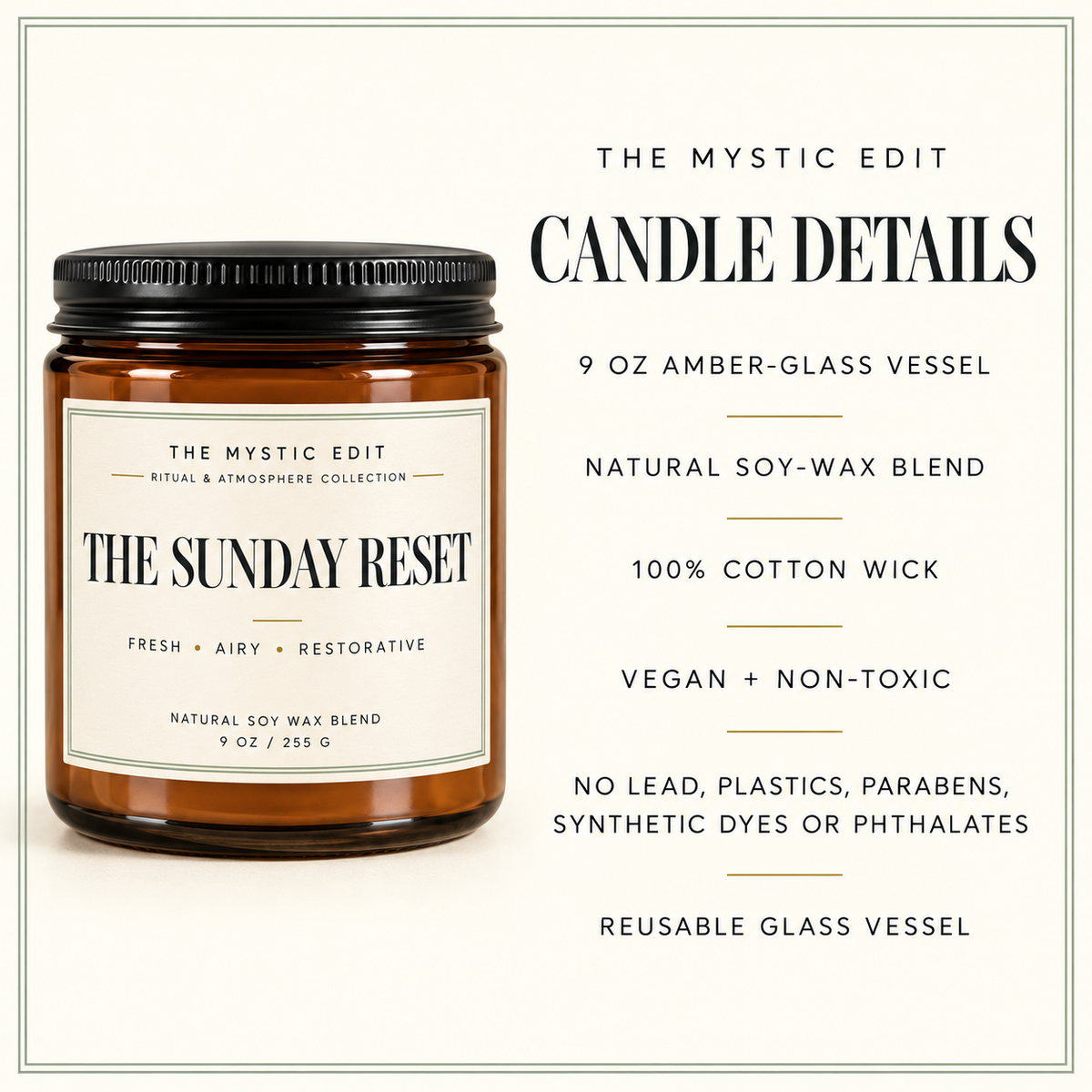 The Sunday Reset Candle | 9 oz