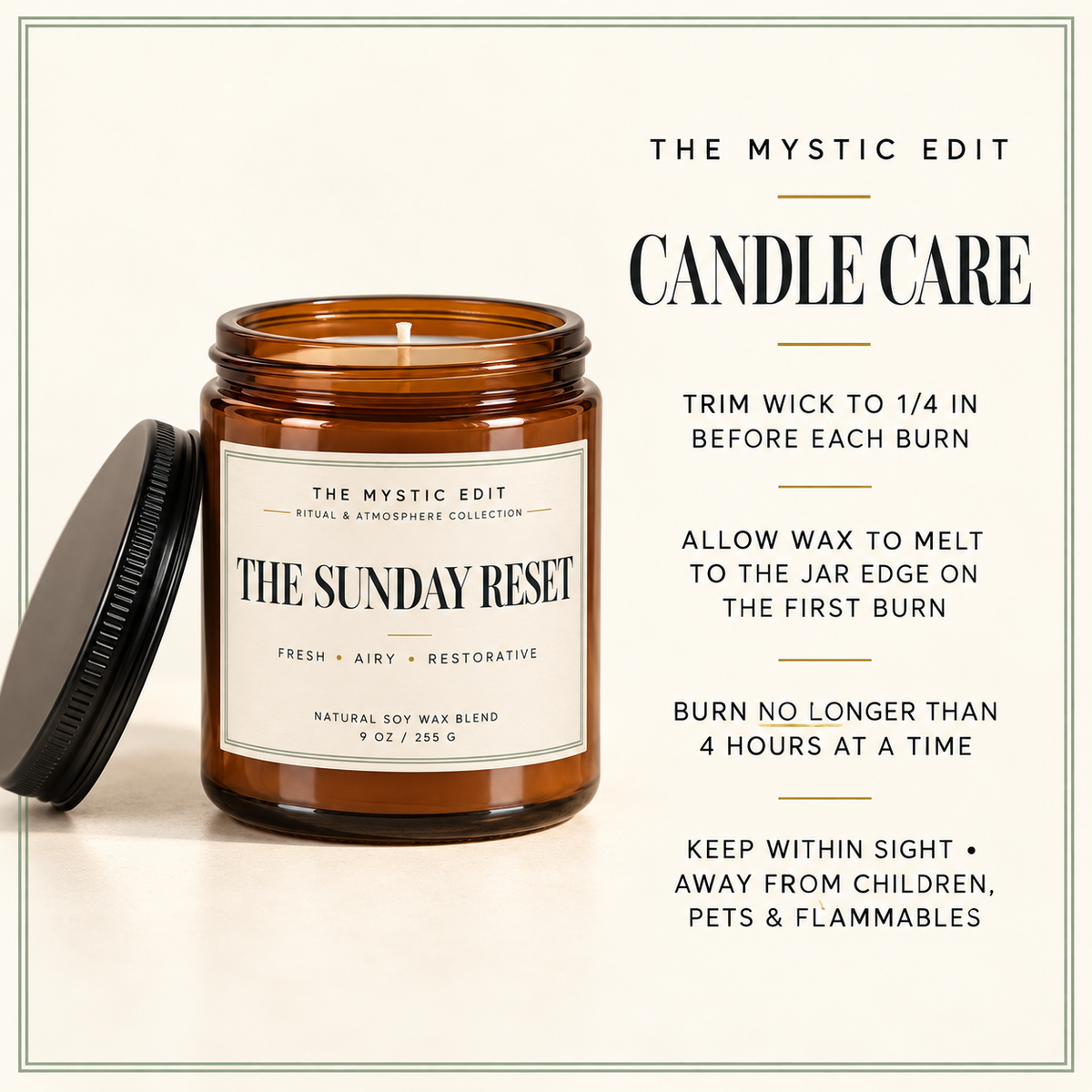 The Sunday Reset Candle | 9 oz