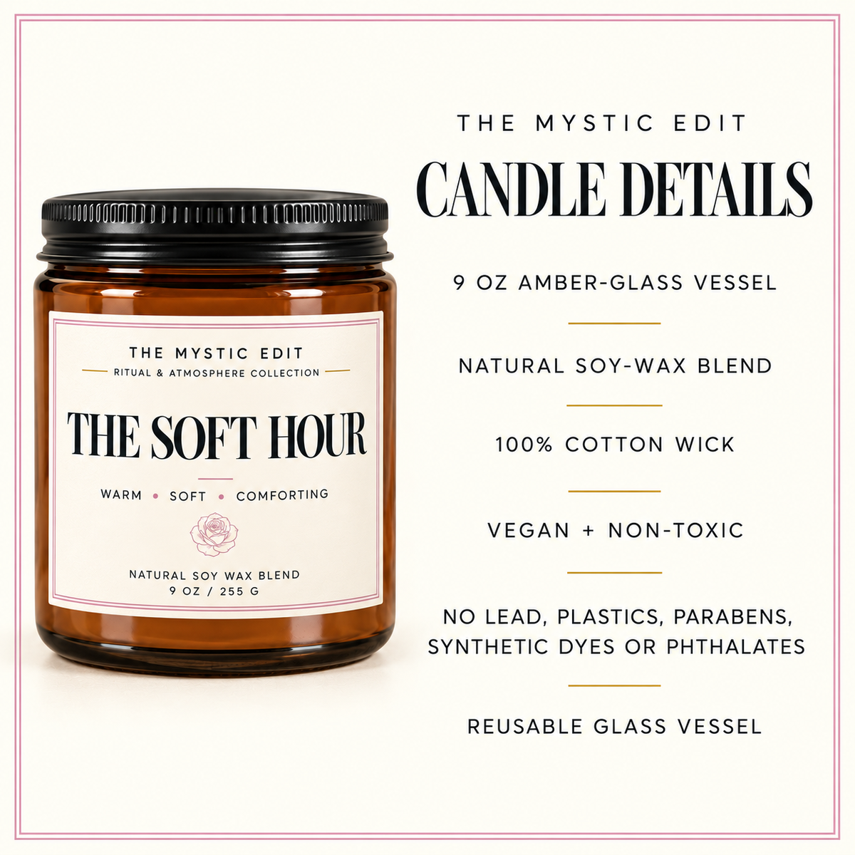 The Soft Hour Soy Candle – 9 oz